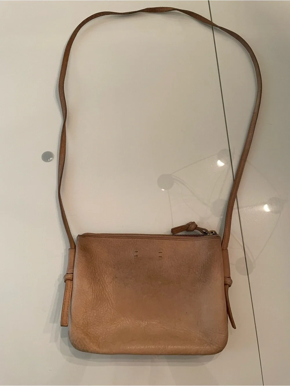 Madewell Pebbled Leather Crossbody - Tan
